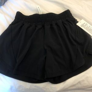 Black track that MR 5” lululemon shorts never worn